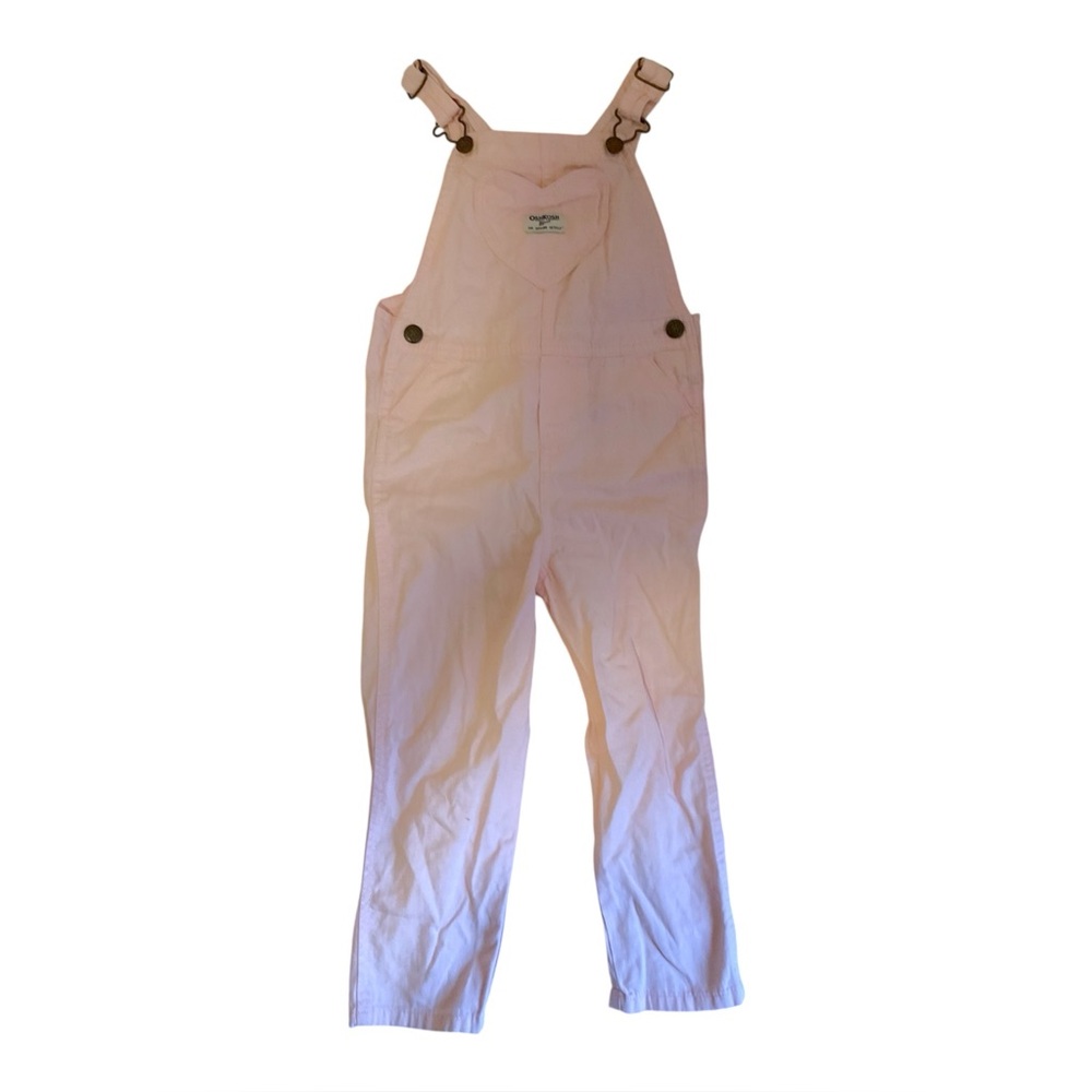 EUC Girls Osh Kosh Pink Overalls Size 5T